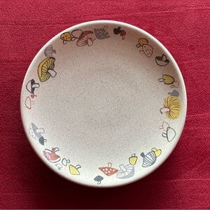 Vintage Franciscan Woodlore Mushroom Pattern 6.5” Dessert Plate